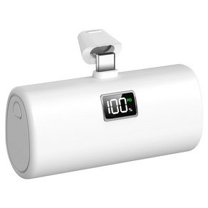 YINTO 도킹형 고속충전 PD 20w 일체형 휴대용 미니 보조배터리 C타입, XPB1-C, 화이트 (12,500원)