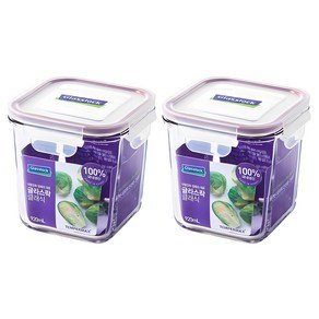 글라스락 퍼플에디션 정사각 도어포켓 밀폐용기, 2개, 920ml (10,980원)