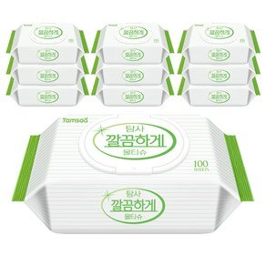 탐사 깔끔하게 다용도 물티슈 캡형 50gsm, 100매, 10개 (8,490원)