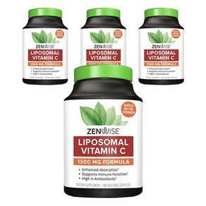 젠와이즈 리포소멀 비타민 C 1500mg 베지테리안 캡슐, 180정, 4개 (90,410원)
