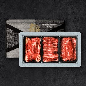 투뿔한우 선물세트 1kg 등심 채끝 갈비 / 네이버멤버십 (110,170원) (무료)