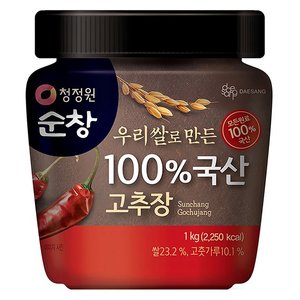 청정원순창 우리쌀로 만든 100% 국산 고추장, 1kg, 1개 (10,480원/무료)