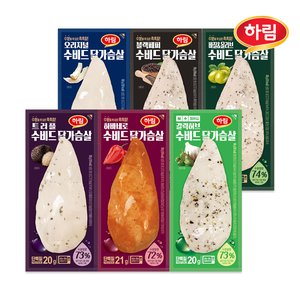 하림 냉장 수비드 닭가슴살 6종 10팩 세트 (18,810원) (무료)