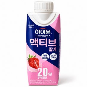 후디스 하이뮨 프로틴 밸런스 액티브 딸기, 250ml, 18개 (23,970원)