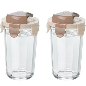 글라스락 강화유리 쉐이커, 브라운, 500ml, 2개 (10,870원)