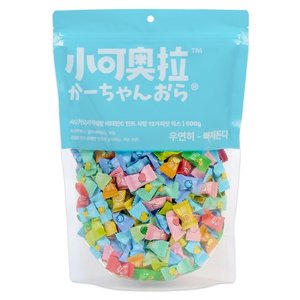 샤오커오라 무설탕 비타민C 민트 박하 12가지맛 믹스 미니 과일 사탕 캔디 중형, 500g, 1개 (8,400원/무료)