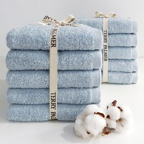 테리파머 호텔 수건 200g 30수 면사, 베이비블루, 10개 (35,910원)