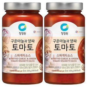 청정원 구운마늘과 양파 토마토 스파게티소스, 600g, 2개 (8,580원/무료)