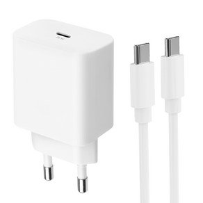 홈플래닛 25W PPS PD 3.0 초고속 충전기 + CtoC 케이블 1.2m, 화이트, 1개 (6,990원)