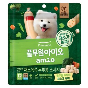 풀무원아미오 강아지 채소 쏙쏙 두부봉 소시지 간식 12p (4,310원)