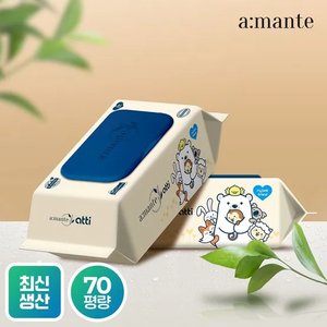 아망떼 두꺼운 프리미엄 70평량 고평량 물티슈 70매 10팩 (6,220원/무료)