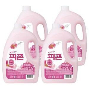 피죤 레귤러 섬유유연제 핑크로즈 본품, 3.1L, 4개 (13,600원) (와우무료)