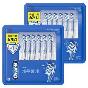오랄비 크로스액션 탁월한 세정력 칫솔, 6개입, 2개 (15,990원)