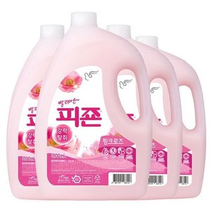 피죤 레귤러 섬유유연제 핑크로즈 본품, 3.1L, 4개 (13,600원) (와우무료)
