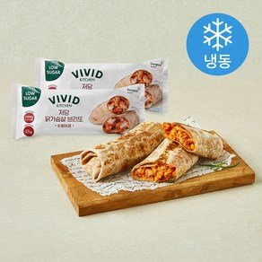 비비드키친 저당 닭가슴살 브리또 숯불매콤 (냉동), 125g, 2개, 1개입 (6,240원)