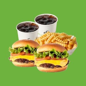 쉐이크쉑 SS 쉑버거+쉑버거+프라이+소다(S) 2잔 (17,900원/무료)