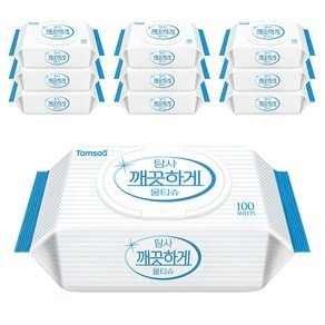 탐사 깨끗하게 도톰한 물티슈 캡형, 100개입, 10개 (7,040원)