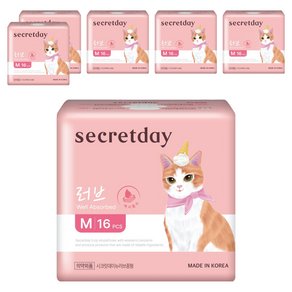 시크릿데이 NEW 러브 맥시흡수 생리대 날개형, 중형, 16개입, 6세트 (13,580원)