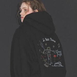 꼼파뇨 자수 후드티 블랙 (26,630원/무료)