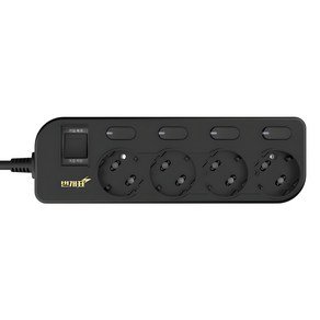 번개표 절전형 뉴 개별 스위치 멀티탭 4구 WI-MC31645, 1.5m, 블랙, 1개 (10,730원)