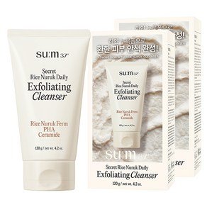 su:m37° 시크릿 라이스 누룩 필링 투 폼 클렌저, 120g, 2개 (44,520원)