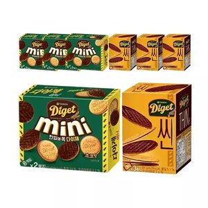 오리온 다이제 미니 초코, 80g, 4개 + 오리온 다이제 씬 84g, 4개 (8,930원/무료)