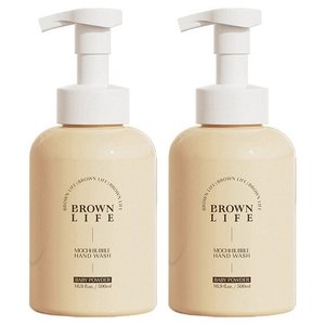 브라운 라이프 아기 핸드워시 대용량 거품형 저자극 손세정제 베이비파우더향, 500ml, 2개 (6,490원)