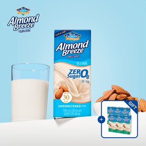 아몬드브리즈 언스위트 제로슈거 190ml 24팩+오리지널 6팩증정 (12,840원/무료)