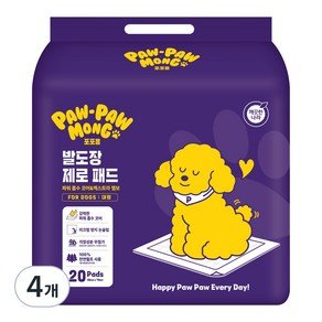 포포몽 발도장 제로 배변패드, 20개입, 4개 (29,390원)