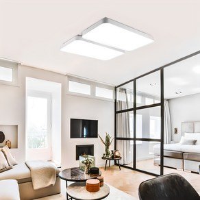 원하 삼성 칩셋 플리커프리 LED 듀얼 스위치 거실 천장등 120W, 화이트 + 주광색 (44,730원)