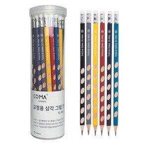 투코비 코마 삼각 그립 교정연필 B 세트 TC-P02, 혼합색상, 36개 (7,920원)
