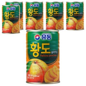유동 황도 슬라이스 통조림 400g 6개 (8,000원) (무료)