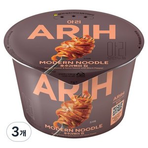 팔도 아리 모던누들 후추라볶이 컵 130g, 3개 (2,240원/무료)