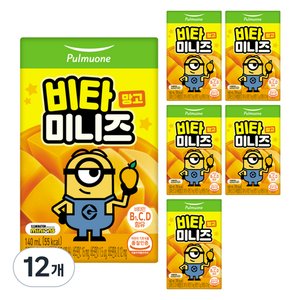 풀무원 비타미니즈 망고, 12개, 140ml (3,960원)