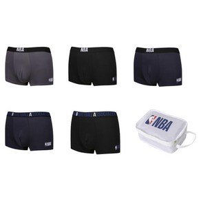 NBA 남성용 어센틱 드로즈 팬티 5종 파우치 (15,590원)