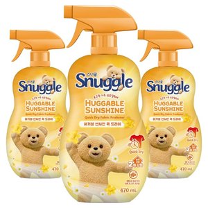 스너글 허거블 선샤인 퀵 드라이 섬유탈취제 본품, 470ml, 3개 (11,490원)