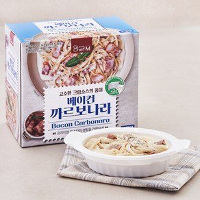 쉐프엠 베이컨까르보나라 파스타 4인분, 230g, 4개 (13,160원)