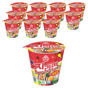 오뚜기 진라면 컵 매운맛 65g, 12개 (9,000원) (무료)