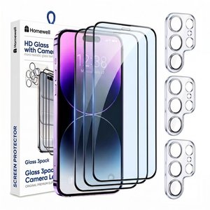 홈웰 액정보호필름 9H 파손방지 풀커버 HD 카메라 렌즈 강화유리 3+3 6매 (8,900원 / 무료)