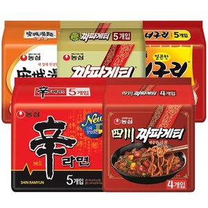농심 사천짜파게티8봉+너구리10봉+신라면10봉 외 다양 (21,790원) (무료)