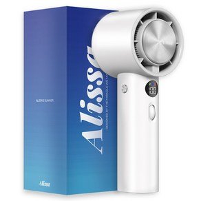 알리사 100단 아이스 터보 MAX 휴대용 선풍기, APF01, 화이트 (25,450원)