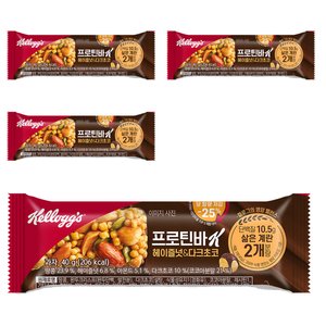 켈로그 프로틴바K 헤이즐넛 & 다크초코, 40g, 4개 (4,040원)