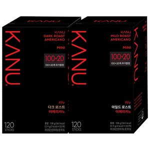 카누 미니 마일드 아메리카노 120Tx2개 (37,630원/무료)