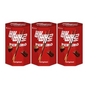 빼빼로 오리지널, 184g, 3개 (9,820원/무료)