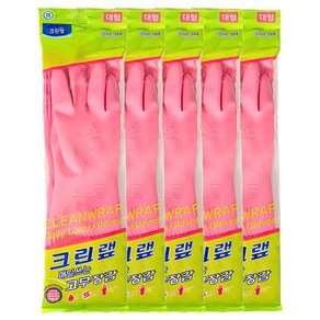 크린랩 매일쓰는 고무장갑, 핑크, 대(L), 5개 (9,900원)