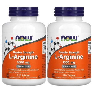 아이허브 나우푸드 L아르기닌 고함량 1000mg 120정 2개 (34,970원) (무료)