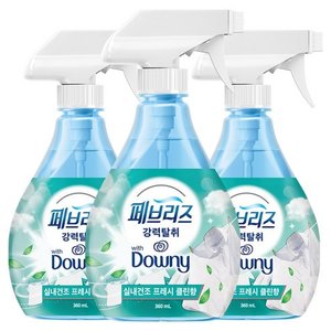 페브리즈 섬유탈취제 다우니 실내건조 프레시클린향 본품, 360ml, 3개 (11,730원) (0원)