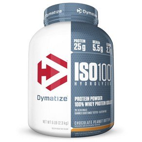 다이마타이즈 프로틴 ISO100 2.3kg 초콜릿 피넛 버터 Dymatize ISO 100 Whey Protein Powder with 25g 5 Pound (Pack of 1), 1개 (133,900원)