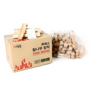 큐레스 3중 방습 국산 참나무 장작, 20kg, 1개 (17,350원)