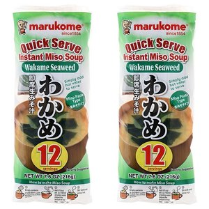 마루코메 즉석미소 미역 12식, 216g, 2개 (3,700원/무료)